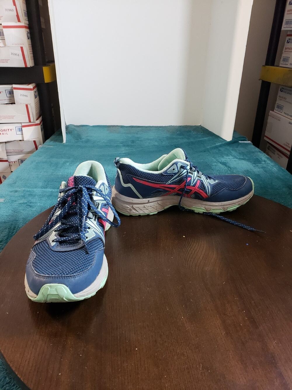 Asics Gel Venture Shoes Size 8.5 Womens Blue Gym Running Marathon 1012B230